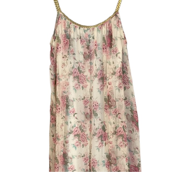 Flowery Sun Dress - Small - Floral/Gold - Picture 4 of 5